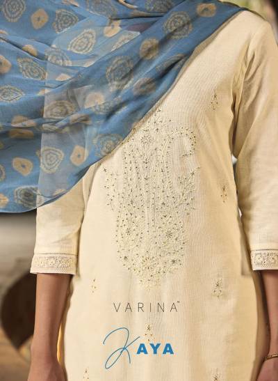 Kaya By Omtex Varina Embroidery Summer Wear Linen Salwar Suit Collection